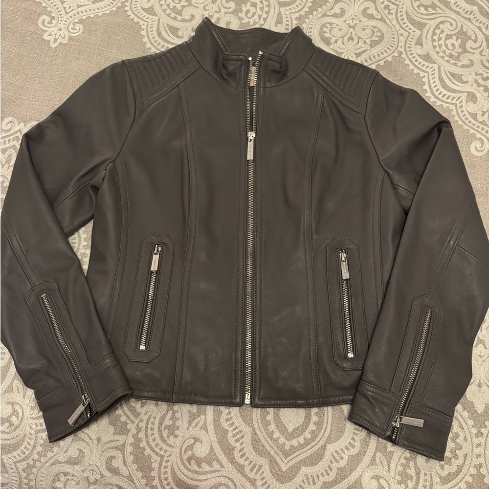 Women’s Michael Kors Leather Jacket Size Medium
